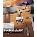 Miniatyrbillede 4 af 5: 5-i-1 Dockingstation med 4K HDMI, 60W Power Delivery, USB C 3.0 5Gbps og 2 USB 2.0 Dataporte til MacBook Air/Pro, XPS og Mere (Grå)