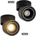 Miniatyrbild 2 av 5: 10W LED-takspotlight, justerbar 10x10x10cm (svart-3000K)