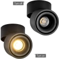 Miniatyrbillede 2 af 5: 10W LED loftspot, justerbar 10x10x10cm (sort-3000K)
