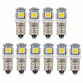 Pikkukuva 1 / 5: 10 kpl E10 12V LED-polttimoa 5SMD 0,5W 50LM lamppu (lämmin valkoinen)