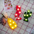 Miniatyrbillede 2 af 5: Flamingo Ananas Kaktus Mini Natlampe Sæt LED Natlampe
