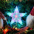 Miniatyrbild 5 av 5: USB Julgran Toppstjärna Flerfärgad Blinkande LED 21cm