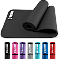 Miniatyrbild 1 av 5: Yogamatta – Multifunktionell Extra Tjock Skumträningsmatta – Idealisk Golvmatta för Pilates, Stretching, Styrketräning & Terapi – 183 x 60 cm (Svart)