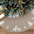 Pikkukuva 2 / 5: Joulukuusen hame, kaapeli neulottu (48 tuumaa/122 cm, beige)