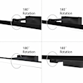 Miniatyrbillede 4 af 5: LED-badeværelsesspejlys 50cm 12W Varm hvid 3000K Sort