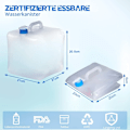 Miniatyrbild 3 av 6: Richeer 4-pack hopfällbara vattenbehållare, 10 L/20 L, flexibel vattenbehållare, hopfällbar vattenbehållare, BPA-fri för utomhuscamping
