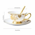 Miniatyrbillede 2 af 5: Kaffe kop Keramik Kaffe kop og underkop, High-end engelsk te kop, Hjem Kaffe kop