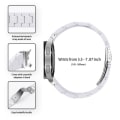 Miniatyrbillede 3 af 5: Til Samsung Galaxy Watch 5 40mm / 44mm / Watch 5 Pro 45mm Resin Watch Band Rustfrit Stål Spænde Rem Armbånd, Hvid