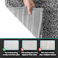 Pikkukuva 6 / 8: Kylpymatto 50 x 80 cm, Liukumaton Kylpyhuoneen Matto, Imuva ja Pehmeä Chenille-Kylpyhuoneen Matto, Konepesu