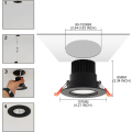 Miniatyrbilde 3 av 5: 3x LED Downlights, 9W Kald Hvit 6000Ky( Svart)