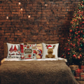 Miniatyrbilde 4 av 5: Juleputetrekk 45x45cm, Sett med 4 Juledekorative Sofa i Bomull og Lin