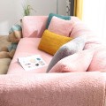 Miniatyrbillede 6 af 6: Premium Velour Sofabetræk, Skridsikre Sofabetræk, Elaborerede og Udsøgte Sofabetræk, Sofahyndebetræk til Soveværelse, Hotel og Kontor (90*120cm) Pink 90*120cm