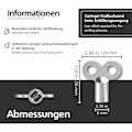 Miniatyrbillede 2 af 5: Radiatoraftapningsnøgle, 4 stk. Radiatoraftapningsventilnøgle