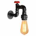 Miniatyrbillede 1 af 5: Industriel LED væglampe vintage rør design sort (1 pakke)