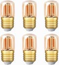 Mini LED-rörlampa, 1W E27-sockel 2200K varmvit 6-pack