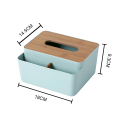 Miniatyrbillede 2 af 5: 3 i 1 Tissue Box Holder Rektangulær, Tissue Holder med Opbevaring til Hjem, Kontor, Bil (Grøn)