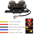 Miniatyrbillede 4 af 5: Motorcykel LED Baglygte Brems Blinklys Nummerpladeholder