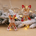Miniatyrbild 3 av 5: Julgransprydnader Julgran Trä Hängande Hänge 2st