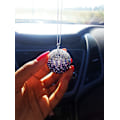 Pikkukuva 3 / 3: Violetti kristallikuula auton taustapeilin koriste, violetti strassi ripustus auton koriste, Bling auton tarvikkeet, Crystal Sun Catcher koriste autoon (violetti)