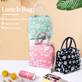 Miniatyrbillede 3 af 5: Isoleret frokostpose, bærbar termisk frokostpose køletaske frokostboks arrangør tote taske arbejde skole picnic camping rejse (Daisy Green)