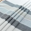 Miniatyrbilde 2 av 5: Rektangulær Duk Anti-Flekker Vaskbar Bomulls Lin Duk Broderte Dusker Duker (Grå Duske Stripe, 140x140CM)