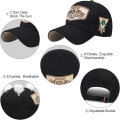 Miniatyrbilde 3 av 5: Baseball Cap Trucker Hat Bomullsbrodert Snapback Casual Anti UV Solhatt Unisex, svart