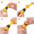 Miniatyrbillede 4 af 5: Slangekobling 1/2 tommer plastik, pakke med 10 slangeforbindelseshaner, haveslangeforbindelse hurtigkobling trykluft