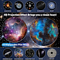 Miniatyrbild 3 av 5: Stjärnklar Himmel Planetariumprojektor, med 13 Filmdiskar, Nattlampa Projektor 360° Rotationsjustering för Sovrumstak Gåva