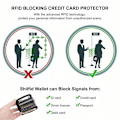 Pikkukuva 5 / 5: Luottokorttikotelo RFID-estolla - Nahkainen miniluottokorttilompakko vetoketjulla naisille ja miehille (punaviini)