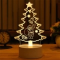 Miniatyrbillede 1 af 3: USB-drevet 3D-bordlysende LED-juletræ (juletræ)
