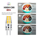 Miniatyrbillede 4 af 5: 3 stk. 3W 12V G6.35 LED-pære, koldt hvidt 6000K