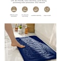 Miniatyrbillede 3 af 5: Bademåtter, badeværelsesgulvmåtter, hjemmemåtter med logo, memory foam-måtter, skridsikre måtter, høj vandabsorption (mørkeblå, 17,7''x25,6'')