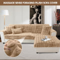 Miniatyrbilde 5 av 6: Tykke Kanin Plysj Sofadeksler 1 2 3 Seater, Sklisikre Sofadeksler, Morsomme Fuzzy Sofadeksler, Varme Fløyels Sofaputetrekk (90x160cm)