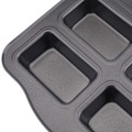 Miniatyrbillede 4 af 7: 2 Pak Mini Brødform - 8 Hullet Non-Stick Mini Brødform Brownie Kageform Brødforme Kulstofstål Bageform