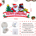 Miniatyrbilde 5 av 5: Juledekorasjoner Vindu Hengende Lys, 18'' God Jul