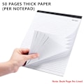 Miniatyrbild 4 av 5: A4-storlek Påfyllningspapper Bredrulad Skrivblock för PU Läder Padfolio Portfölj Klippbräda Miniräknare Anteckningsblock 2-pack 25 Ark per Block