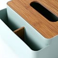 Miniatyrbillede 4 af 5: 3 i 1 Tissue Box Holder Rektangulær, Tissue Holder med Opbevaring til Hjem, Kontor, Bil (Grøn)