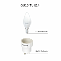 Miniatyrbillede 2 af 5: GU10 til E14 Adapter, Maksimal Effekt 200W, 0~250V, Pakke med 5.