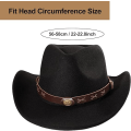 Miniatyrbillede 2 af 5: Kvinders Filt Cowboyhat til Fastelavnskostume Rollespil Cosplay Fødselsdagsfest, sort