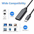 Miniatyrbillede 2 af 5: USB C til HDMI-adapter, 4k-adapter (kompatibel med Thunderbolt 3)