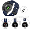 Miniatyrbillede 3 af 5: Rem for Forerunner 945/935, 22mm Silikon Urrem til Forerunner 955/965, Garmin Fenix 6/5, Quatix 5 dark blue