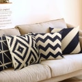 Miniatyrbillede 3 af 5: 4 stk. Sofa Linned Pudebetræk Betræk (Sort-Beige, 45x45 cm)