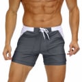 Miniatyrbilde 1 av 5: Herre Hurtigtørrende Badebukser Strandshorts Board Spa Trunks Stretchy Gym Shorts Briefs med Justerbar Snøring（38，2XL）
