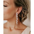 Miniatyrbillede 2 af 5: Cubic Zirconia Bryllupsøreringe til Kvinder Bruder, Krystal Chandelier Bryllup Drop Øreringe til Galla eller Skønhedskonkurrence