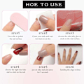 Miniatyrbillede 5 af 5: Nude Gradient Hvide Falske Negle Blanke Mid-length Falske Negle