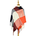 Miniatyrbillede 2 af 5: Vinter Lang Blød Varmt Tartan Check Sjal Wraps til kvinder Uld Spinding Tassel Shawl Lang Stole Julegave