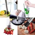 Miniatyrbillede 3 af 5: 4 stk. rustfrit cocktail muddler og blandeske i rustfrit stål, 8 tommer