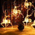 Miniatyrbillede 3 af 5: Hjortelys 1,5m 10 LED Jul Elg Form Varm Hvid