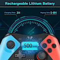 Miniatyrbillede 4 af 4: Trådløs controller kompatibel med Nintendo Switch, understøtter Bluetooth Gamepad til Switch Oled/switch Lite/android-telefon Pc