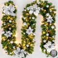 Miniatyrbillede 1 af 5: Juleguirlande med LED-lys, 2,7 m (9 fod)